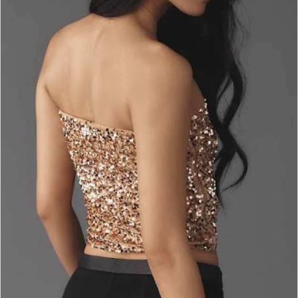 Anthropologie Sequin Tube Top - Picture 11 of 13